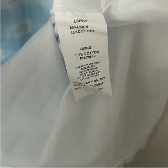 Dondolo x LoveShackFancy Daisy Love Floral Midi Dress Blue - Picture 10 of 10